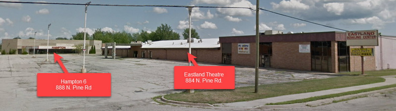 Eastland Twin Theatres - Street View Of Original Theater And Newer Hampton (newer photo)